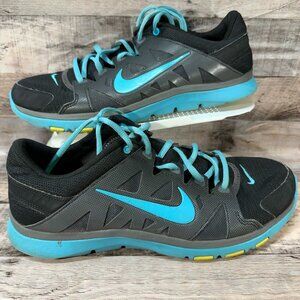 Womens Nike Flex Supreme Trainer 2 Black Gamma Blue 2014 DS Sneakers Shoes Sz 10